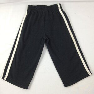 Garanimals Boys Toddler Track Pants Black w/White Stripe Elastic Waist Sz 18M